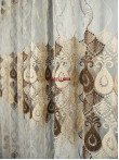 Perdea tulle crem,maro