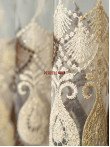 Perdea tulle crem,maro