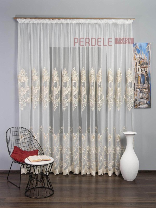 Perdea tulle crem Perdea tulle crem
