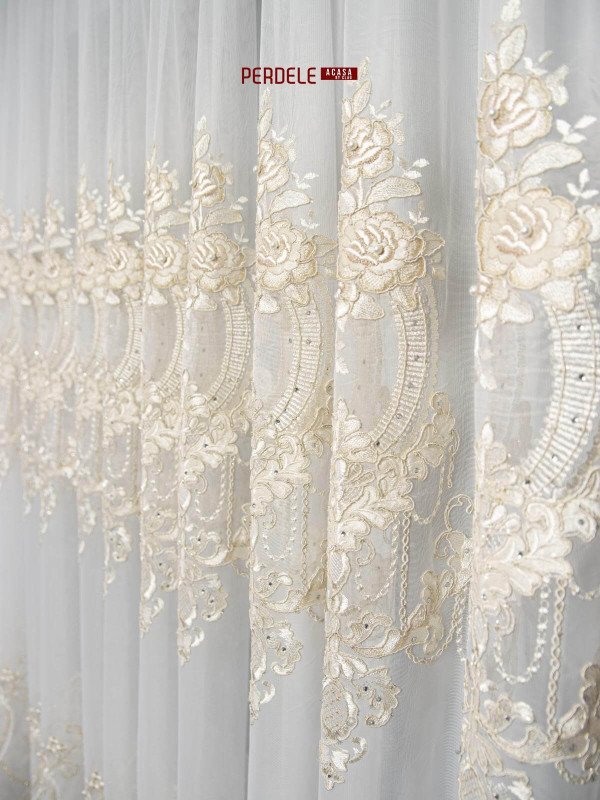 Perdea tulle crem Perdea tulle crem
