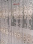 perdea tulle decor catifea si pietre ,crem/bej perdea tulle decor catifea si pietre ,crem/bej