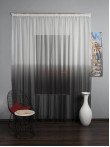 Perdea tulle degrade, alb/negru