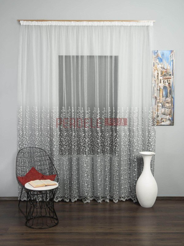Perdea tulle degrade gri Perdea tulle degrade gri