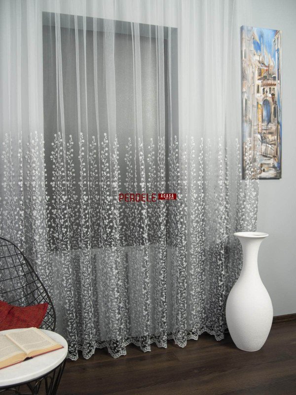 Perdea tulle degrade gri Perdea tulle degrade gri