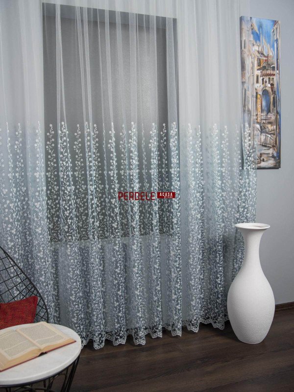 Perdea tulle degrade verde