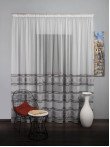 Perdea tulle dungi gri,negru