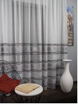 Perdea tulle dungi gri,negru