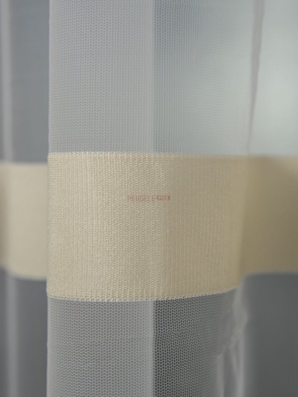 Perdea tulle dungi multicolore