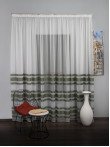 Perdea tulle dungi verde