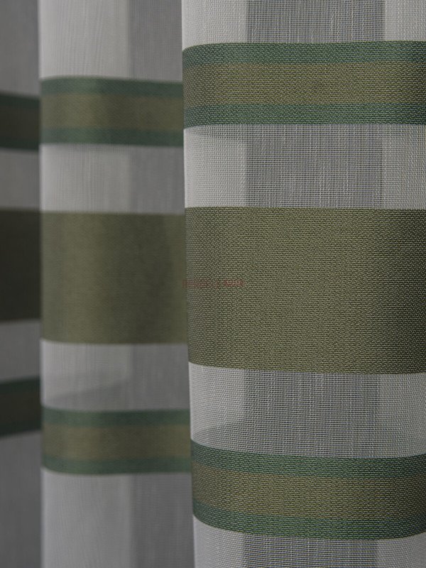Perdea tulle dungi verde