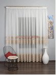 Perdea tulle ivoire,auriu