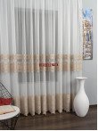Perdea tulle ivoire,auriu