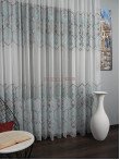 Perdea tulle, ivoire/gri/bleu