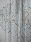 Perdea tulle, ivoire/gri/bleu
