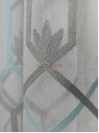 Perdea tulle, ivoire/gri/bleu