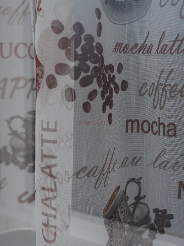 Perdea tulle, model cesti-cafea Perdea tulle, model cesti-cafea