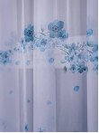 Perdea voal floricele albastru Perdea voal floricele albastru