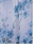 Perdea voal floricele albastru Perdea voal floricele albastru