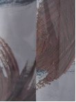 Perdea voal model abstract, albastru/maro