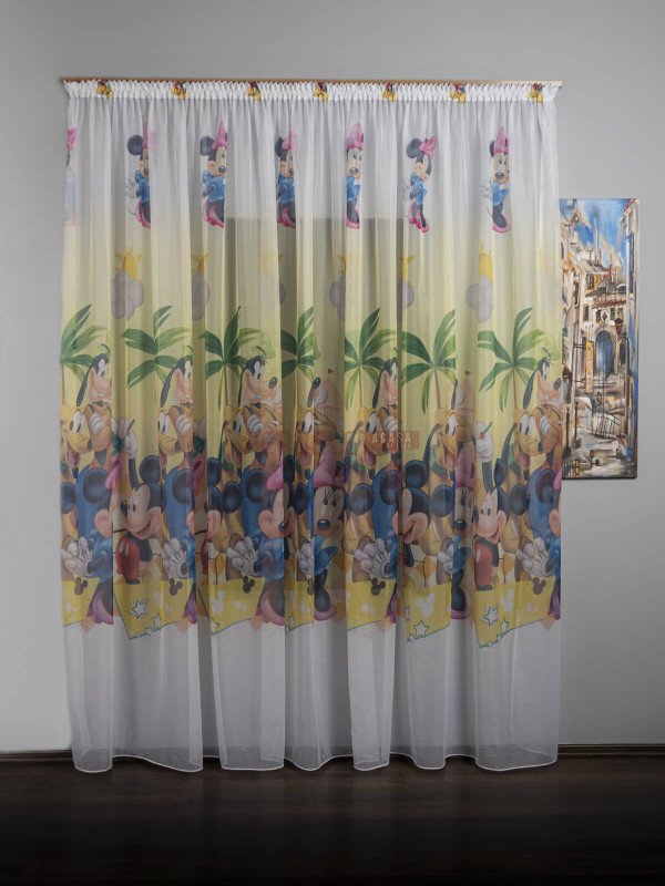 Perdea voal model copii Mikey/Minnie