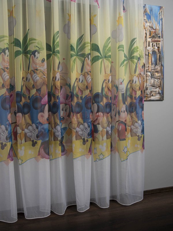 Perdea voal model copii Mikey/Minnie