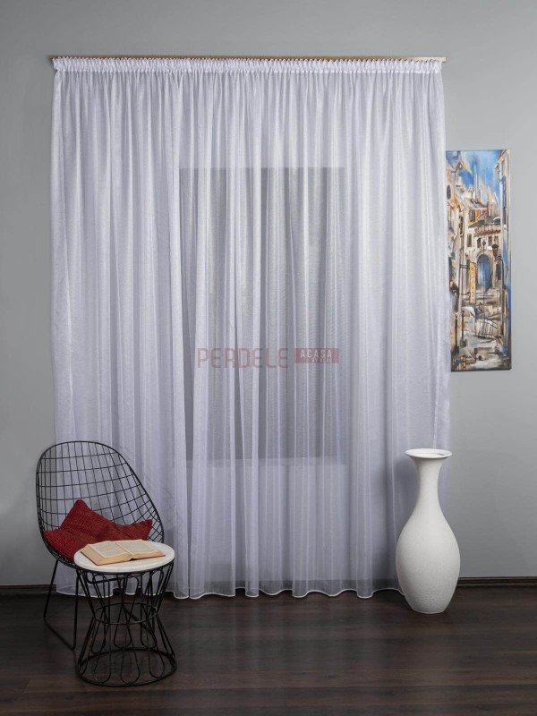 Perdea voal tip plasa, alb Perdea voal tip plasa, alb