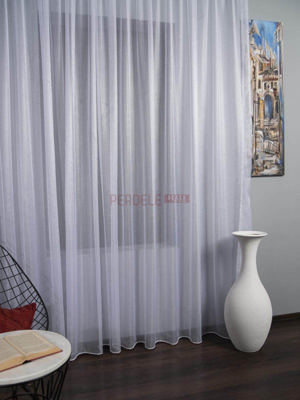 Perdea voal tip plasa, alb Perdea voal tip plasa, alb