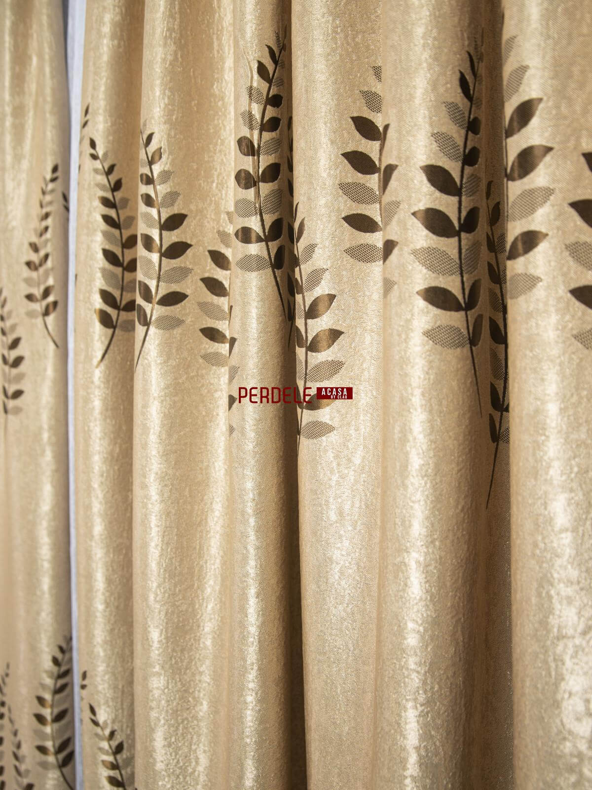 Draperie blackout crem,maro - 2 | YEO