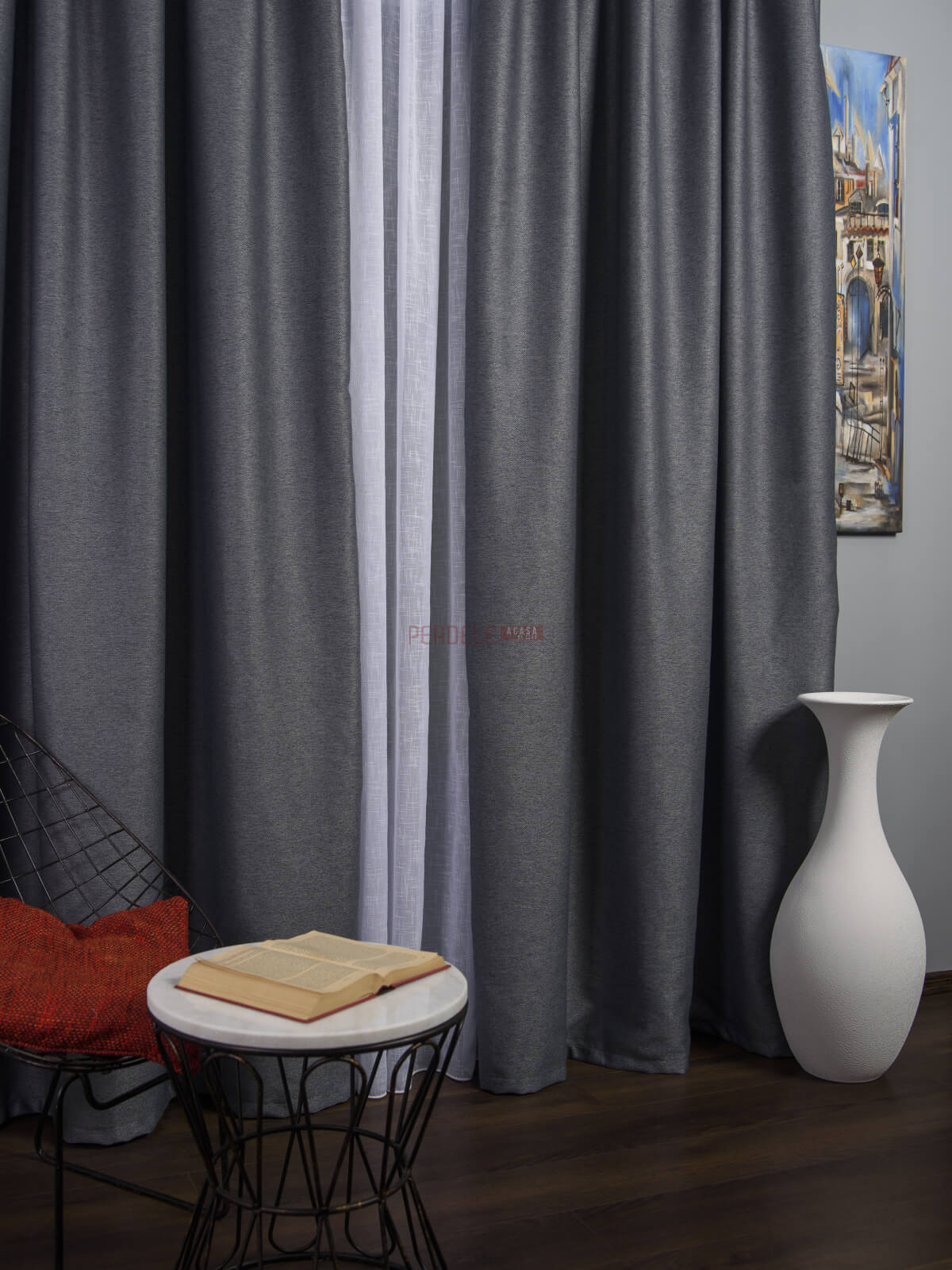 Draperie blackout gri rustic - 1 | YEO