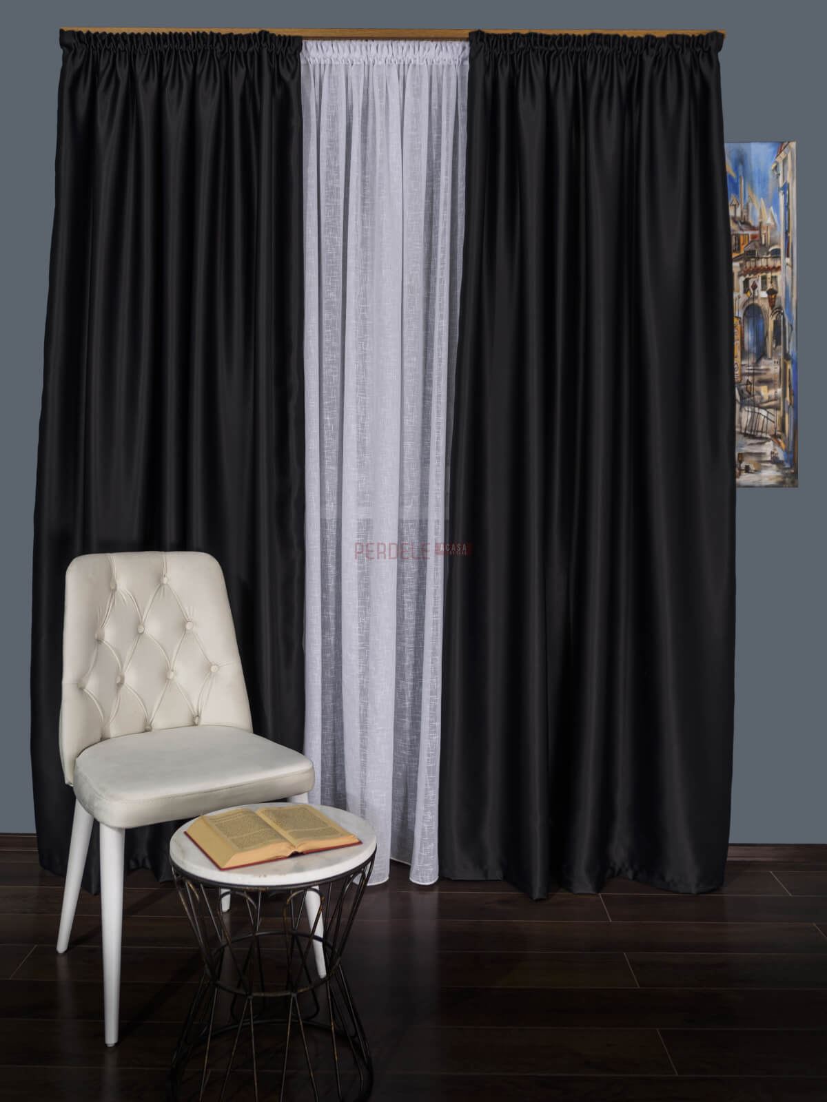 Draperie blackout negru