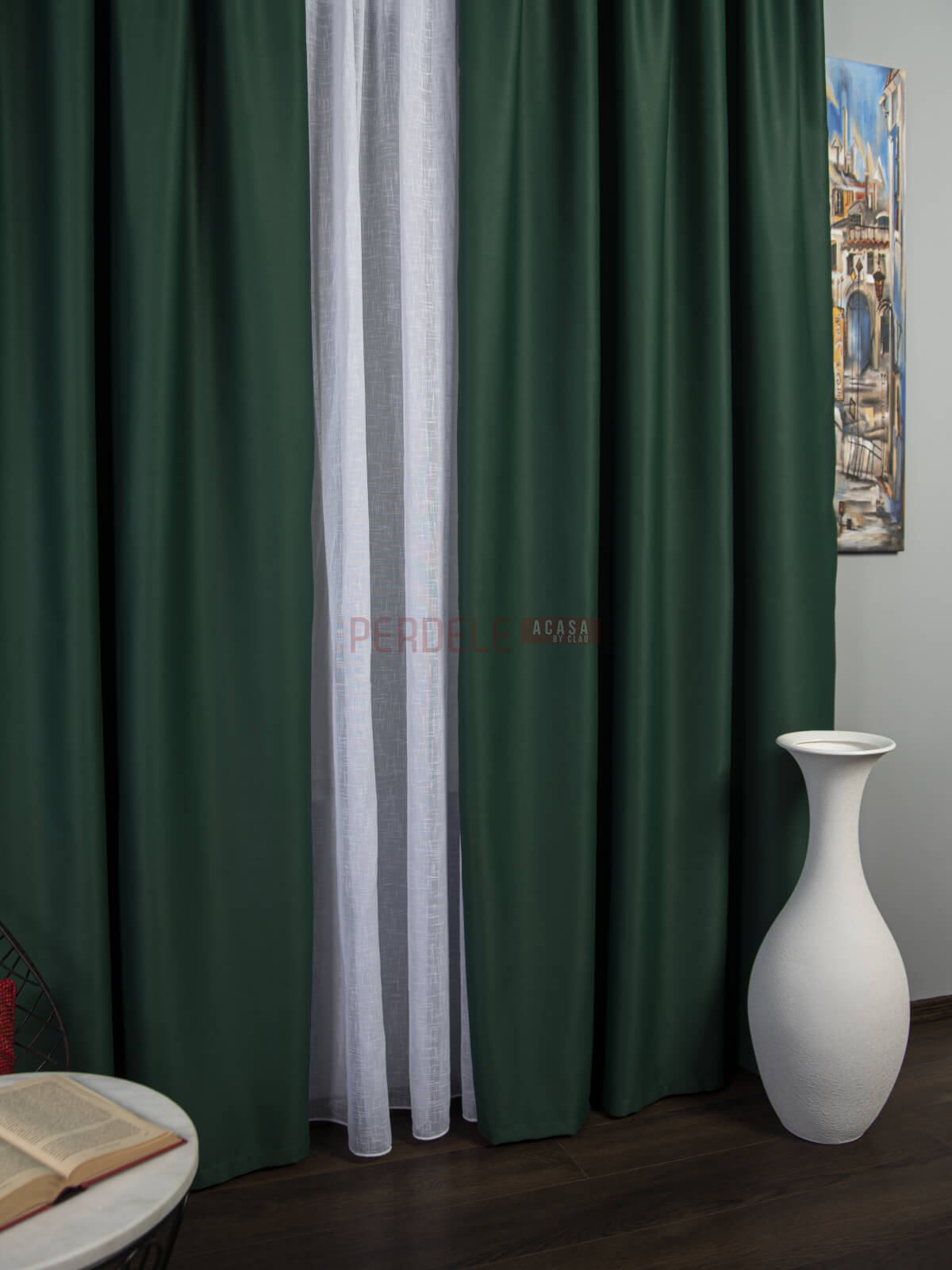 Draperie blackout uni, verde 2 - 1 | YEO