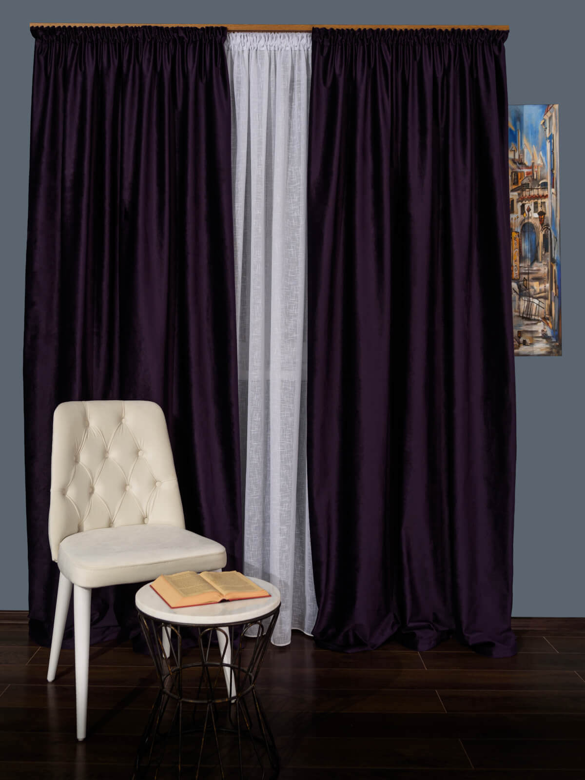 Draperie catifea violet