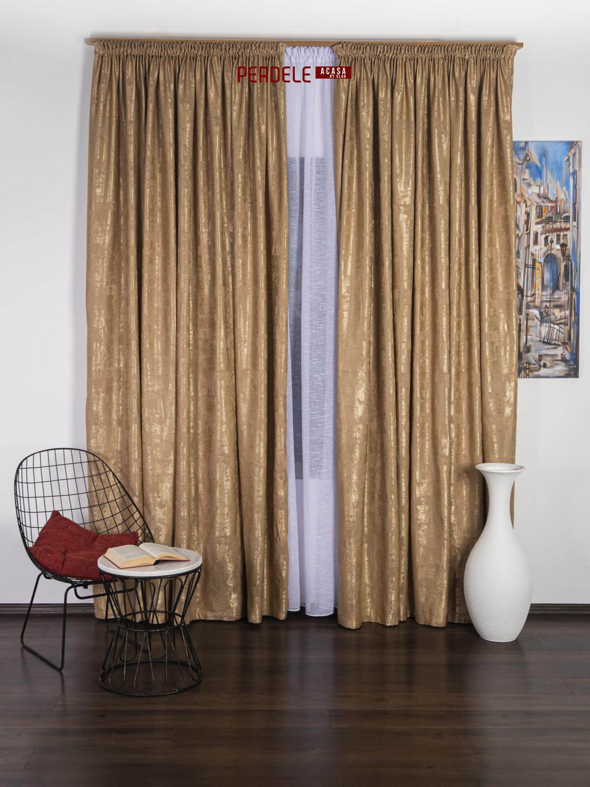 Draperie nisip, auriu