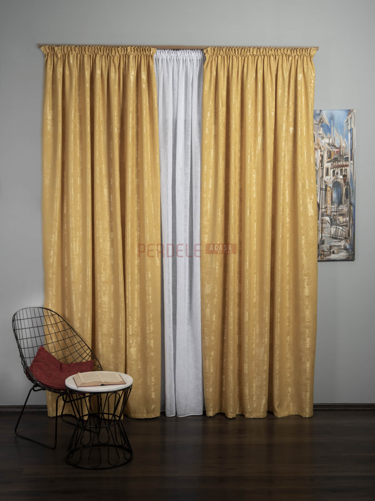 Draperie nisip, galben