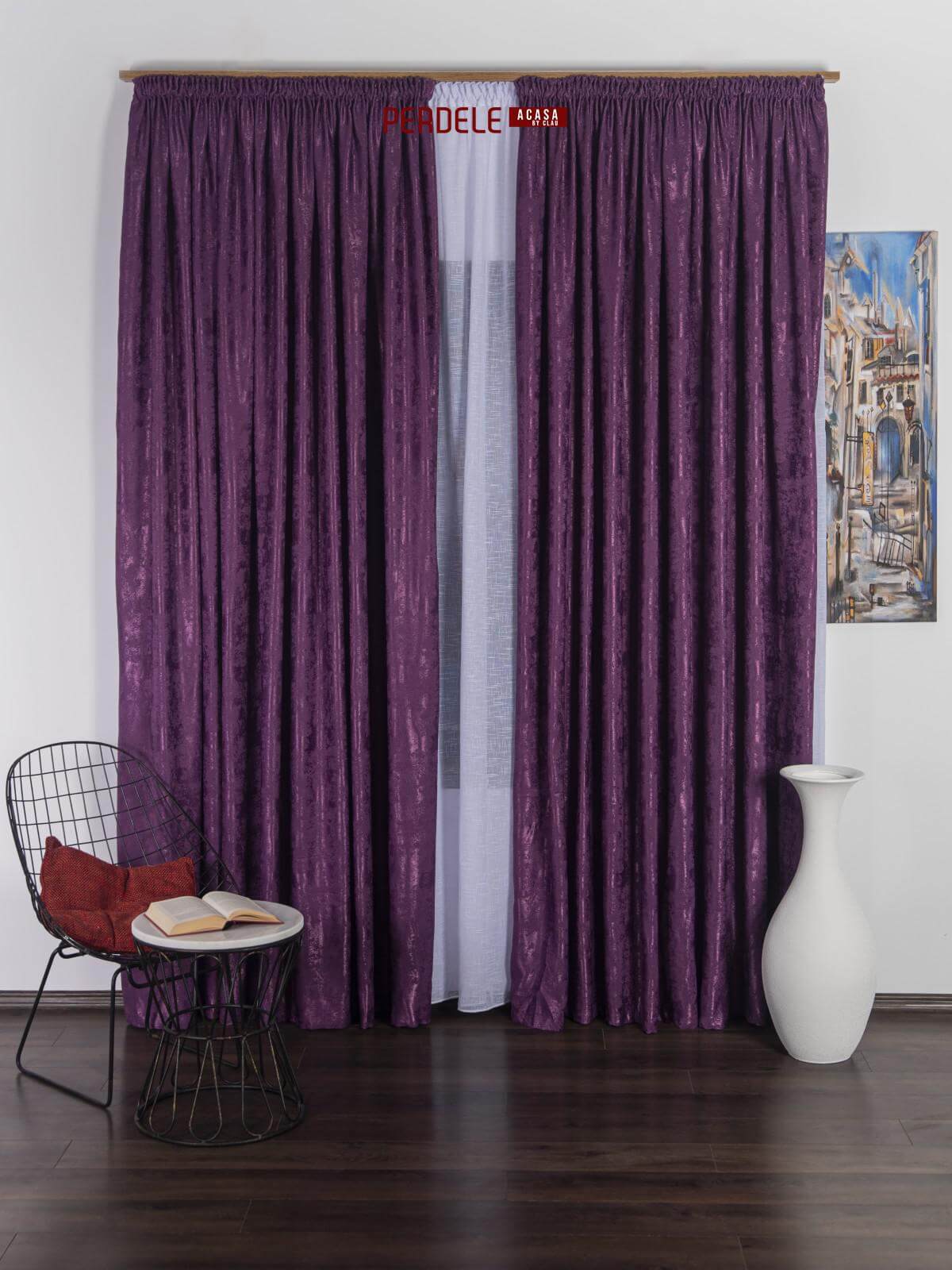 Draperie nisip mov