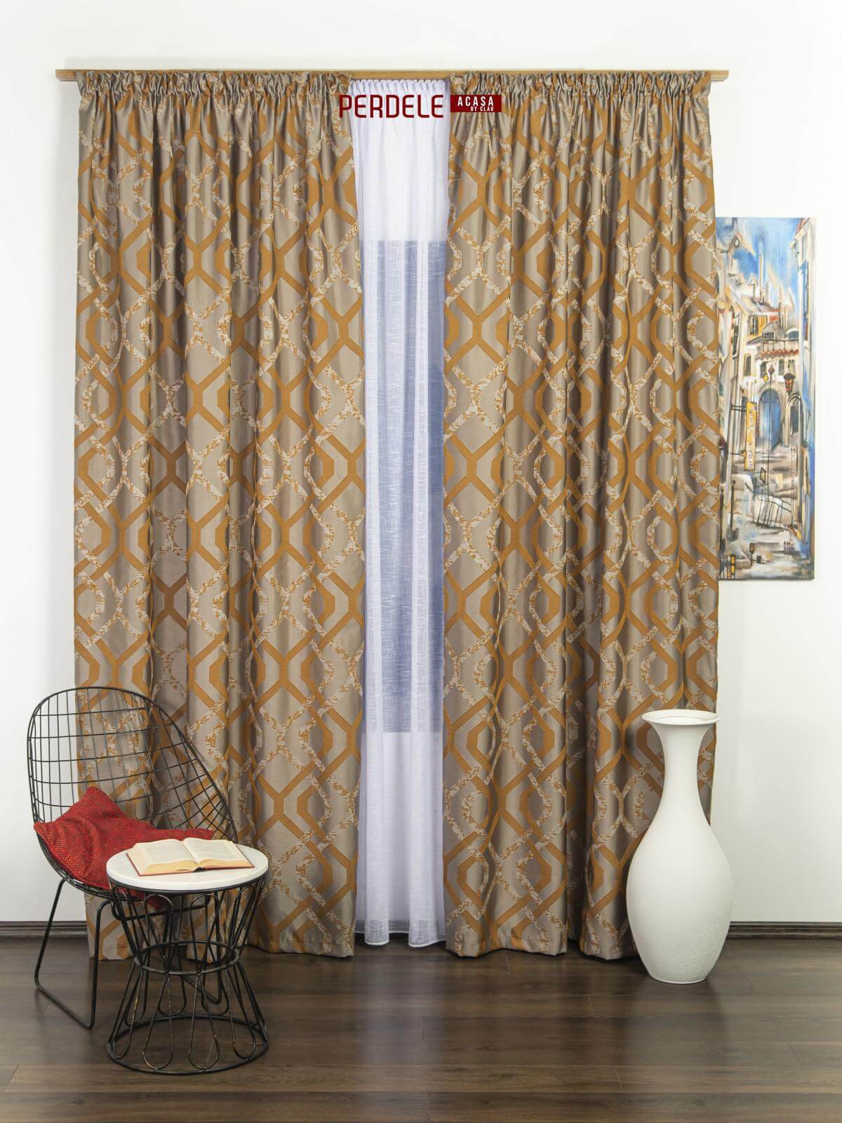 Draperie tafta bej,camel