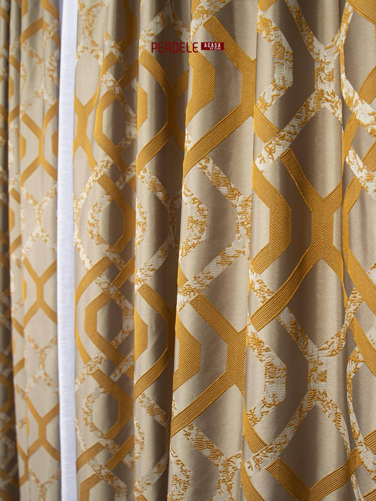 Draperie tafta bej,camel - 2 | YEO
