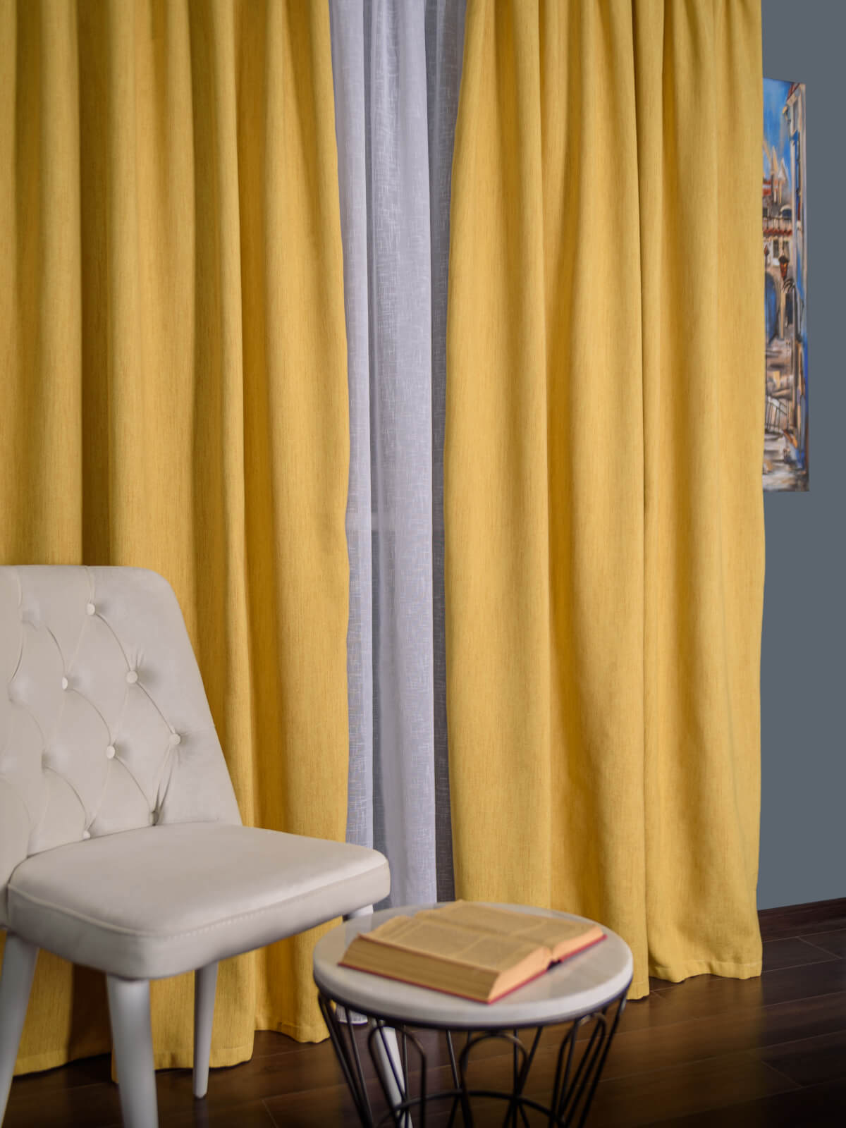 Draperie uni galben - 1 | YEO