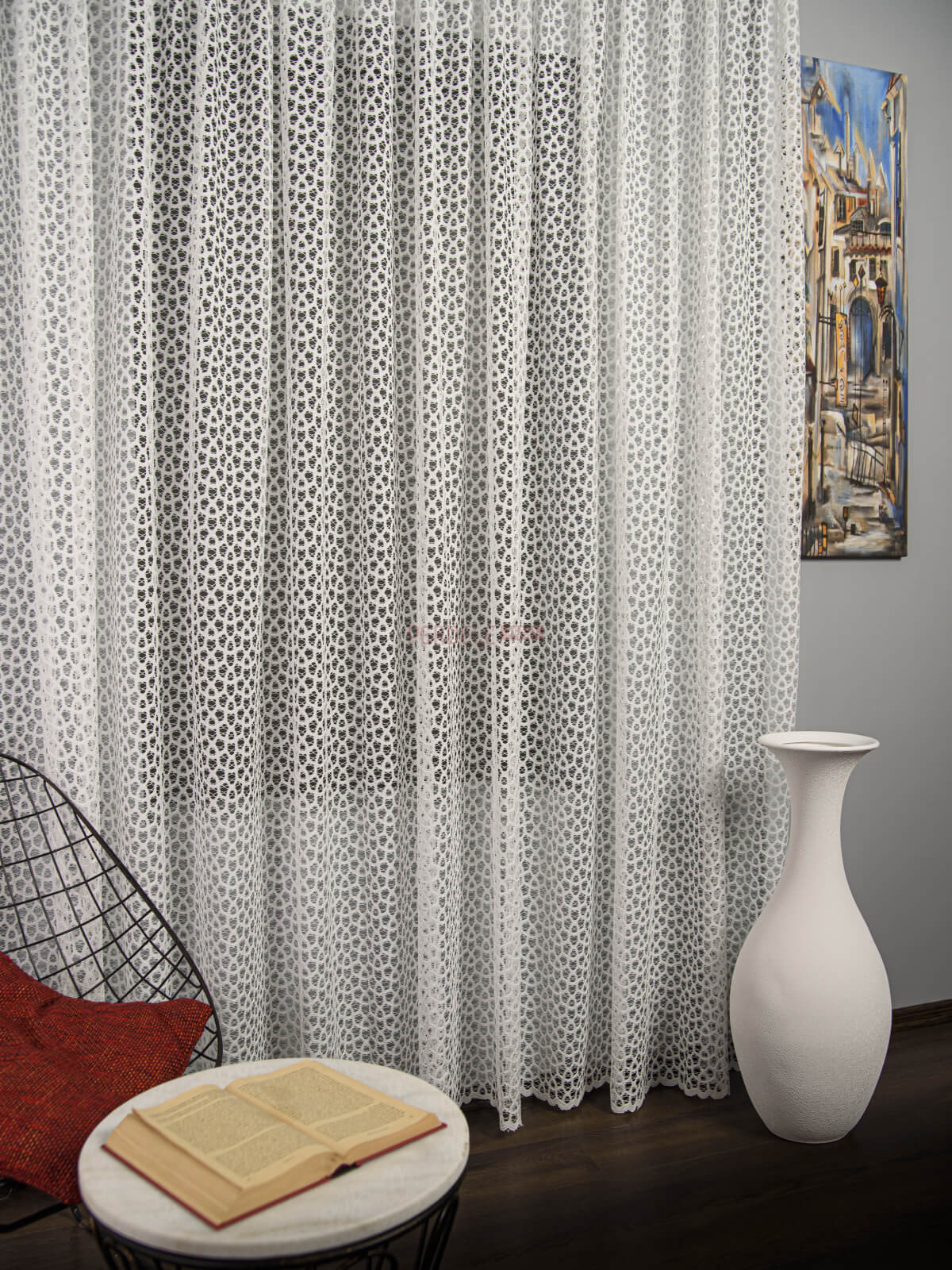 Perdea tulle brodat ivoire - 1 | YEO