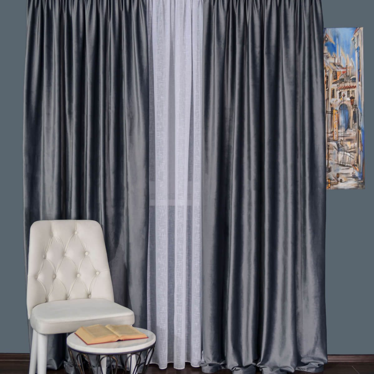 Draperie Catifea Gri