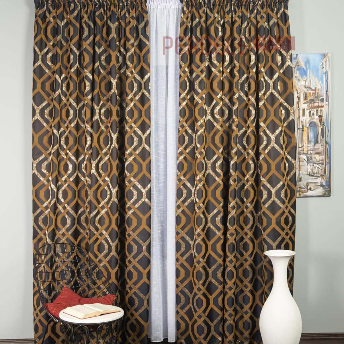 Draperie Tafta Wenge, Auriu