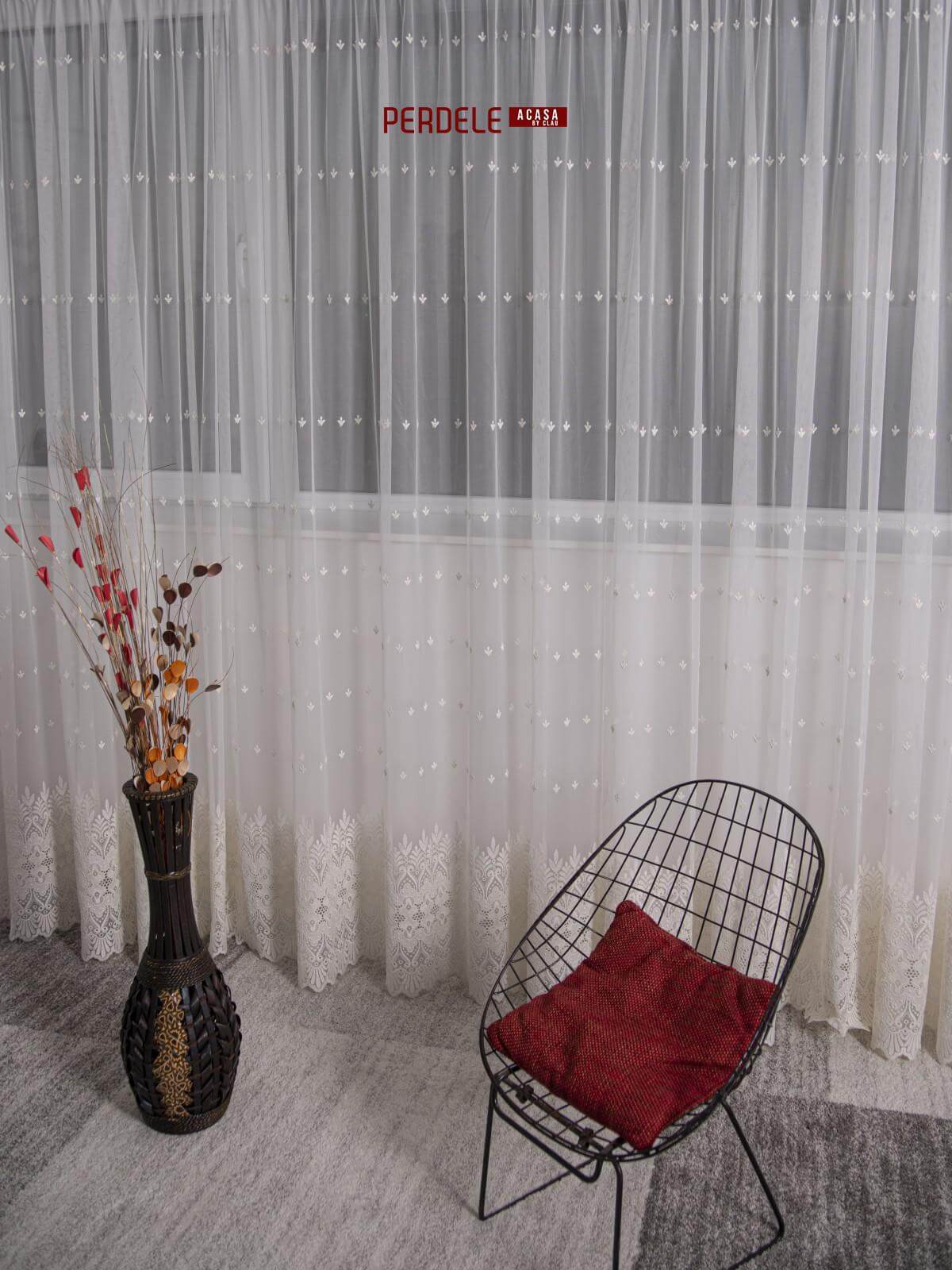Perdea tulle crem