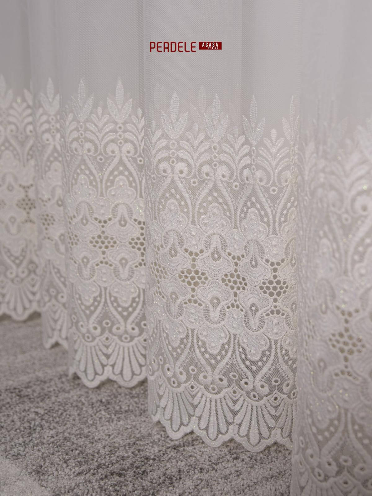 Perdea tulle crem